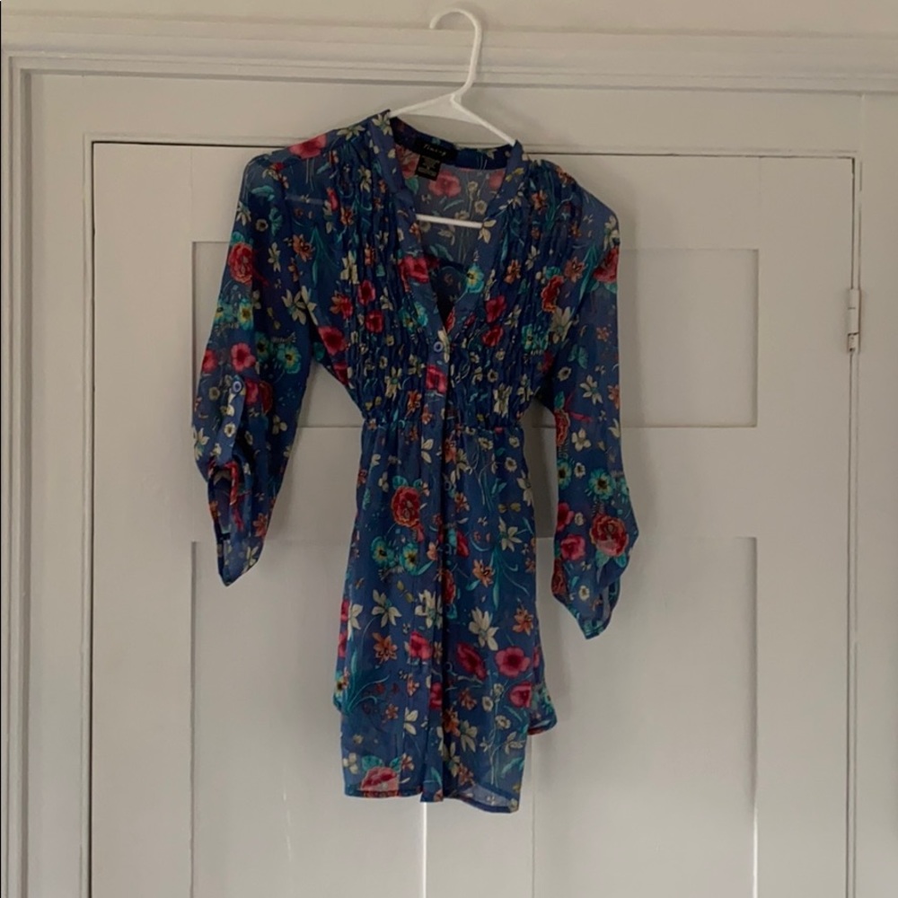 Flowy floral shirt